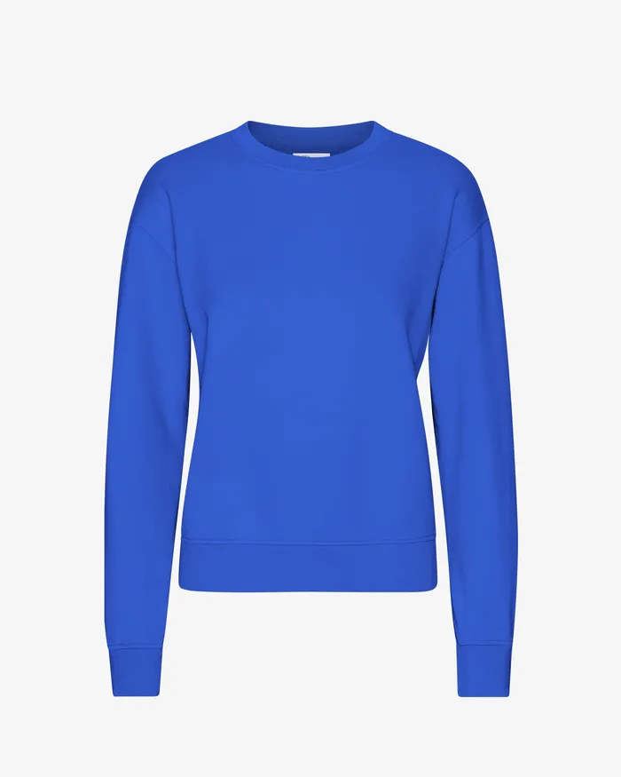 Women Crewneck Sweatshirts Colorfulstandard Women Classic Organic Crew 8211 Sapphire Blue