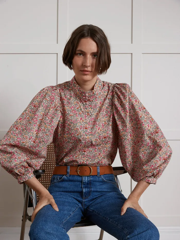 Women Cyrillus Clothing Babingdon Motif Shirt Made With Liberty Fabric 8211 The Limited Collection Lib Babington Rose