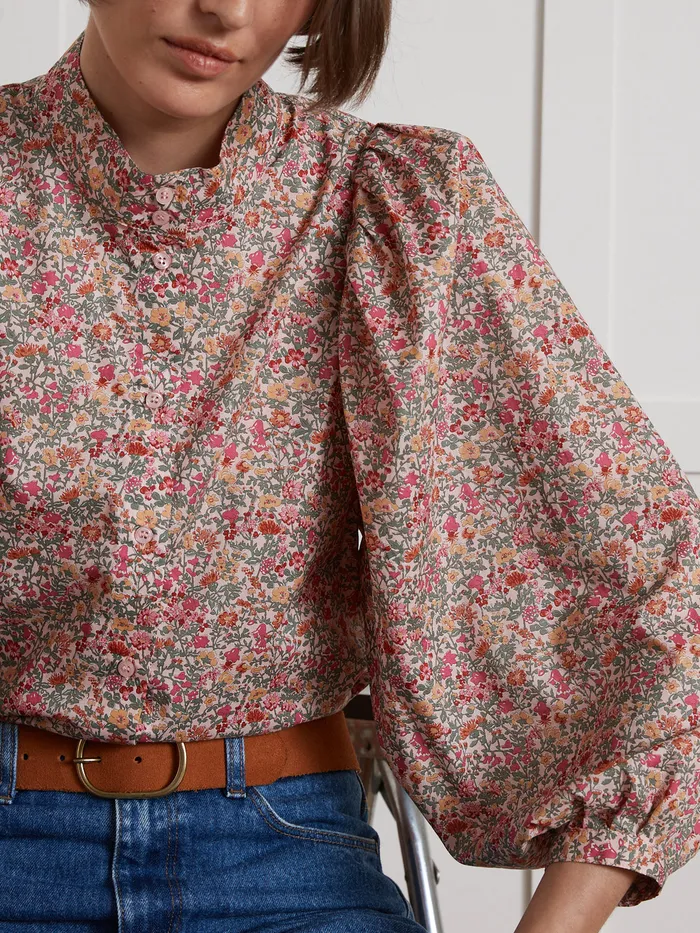 Women Cyrillus Clothing Babingdon Motif Shirt Made With Liberty Fabric 8211 The Limited Collection Lib Babington Rose