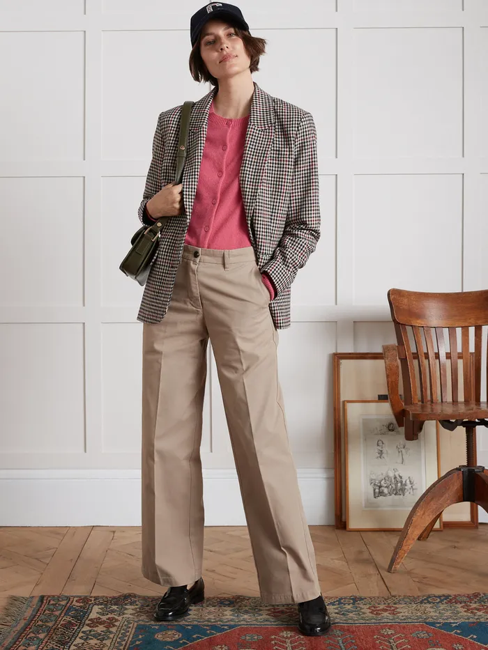 Women Cyrillus Clothing Button Cardigan 8211 The Cashmere Collection Rose