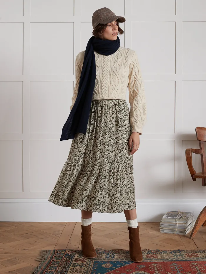 Women Cyrillus Clothing MidLength Pablo Piatti Gladys Print Skirt Imp Gladys