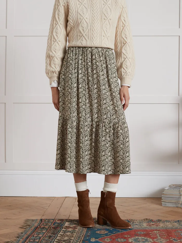 Women Cyrillus Clothing MidLength Pablo Piatti Gladys Print Skirt Imp Gladys