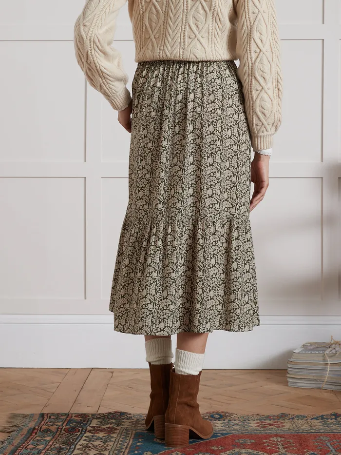 Women Cyrillus Clothing MidLength Pablo Piatti Gladys Print Skirt Imp Gladys