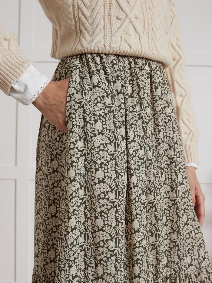 Women Cyrillus Clothing MidLength Pablo Piatti Gladys Print Skirt Imp Gladys