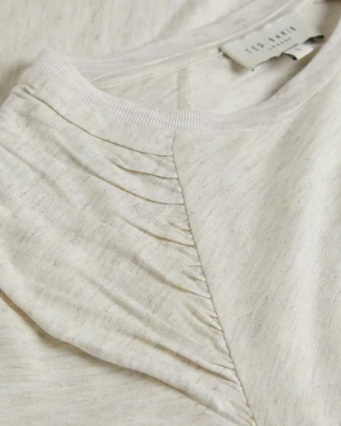 Women DAWNAAA 8211 Relaxed TShirt With Shoulder Gathers Greymarl Ted Baker Tops and Blouses