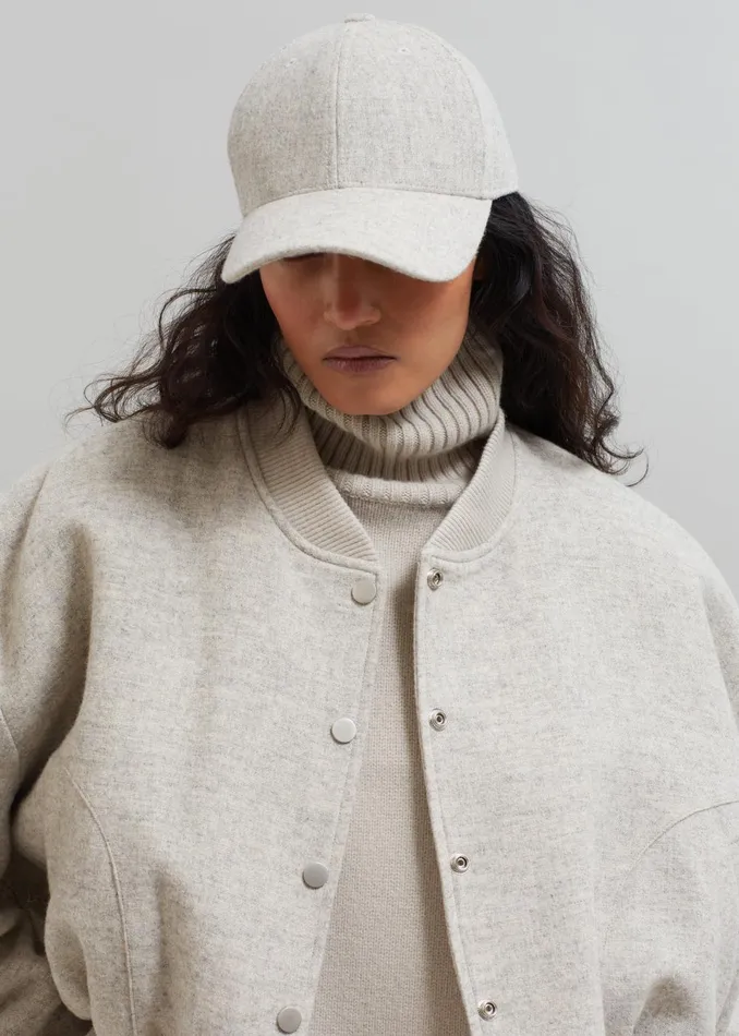 Women Debbie Wool Bomber 8211 Taupe Melange The Frankie Shop Outerwear