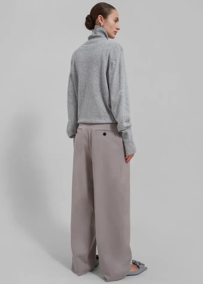 Women Delia Wool Turtleneck 8211 Grey The Frankie Shop Knitwear