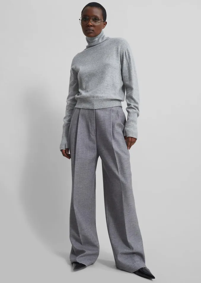 Women Delia Wool Turtleneck 8211 Grey The Frankie Shop Knitwear