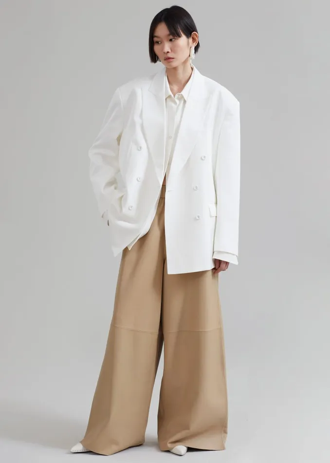 Women Demi Blazer 8211 White The Frankie Shop Outerwear