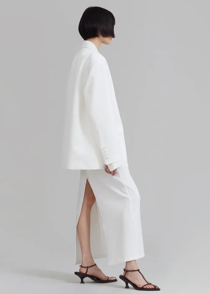 Women Demi Blazer 8211 White The Frankie Shop Outerwear