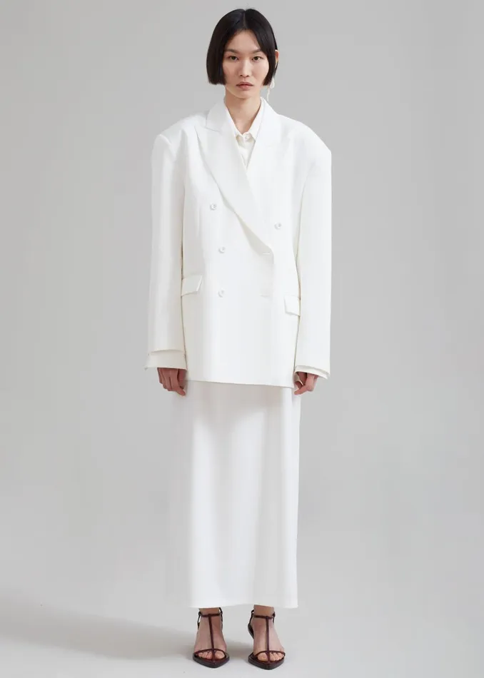 Women Demi Blazer 8211 White The Frankie Shop Outerwear