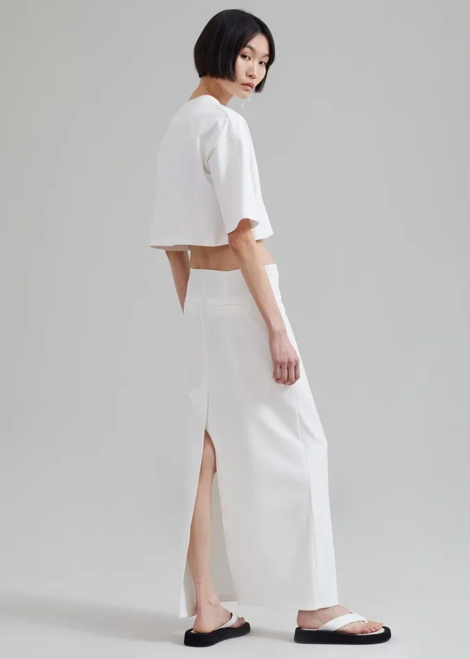 Women Demi Pencil Skirt 8211 White The Frankie Shop Bottoms