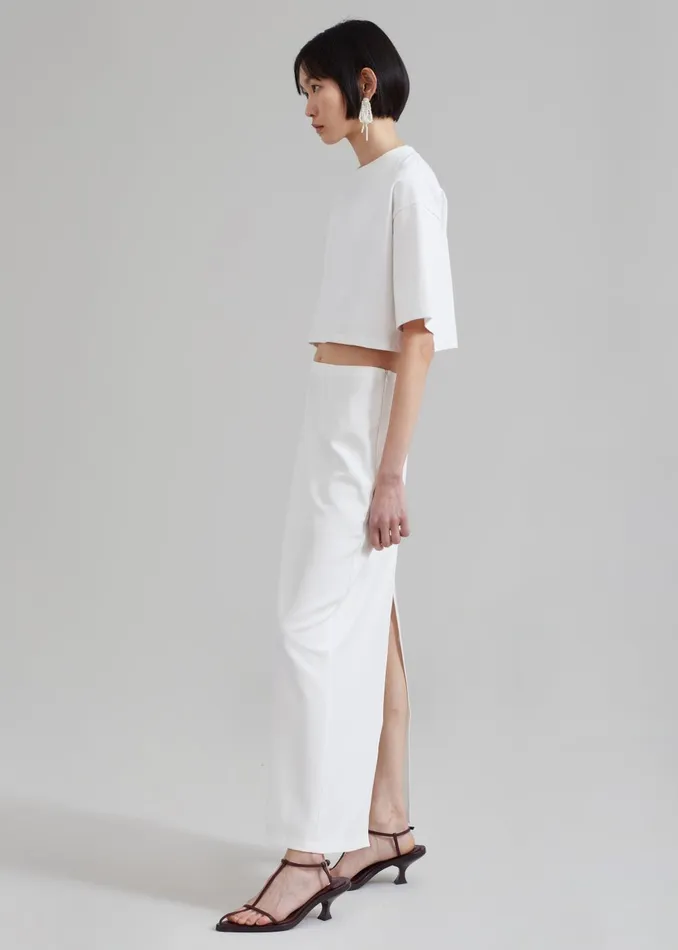 Women Demi Pencil Skirt 8211 White The Frankie Shop Bottoms