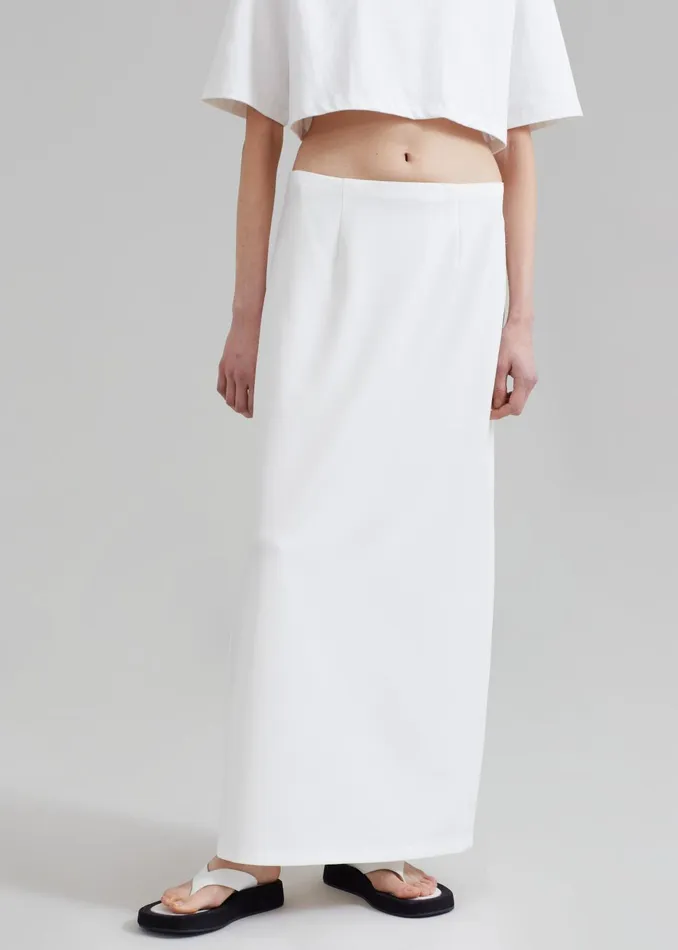 Women Demi Pencil Skirt 8211 White The Frankie Shop Bottoms