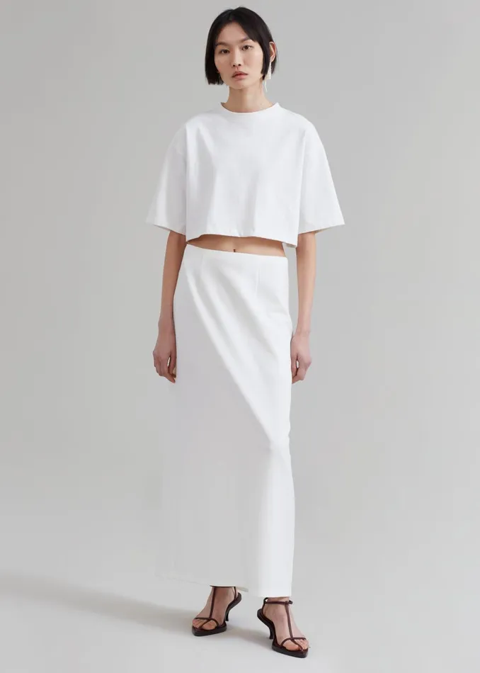 Women Demi Pencil Skirt 8211 White The Frankie Shop Bottoms