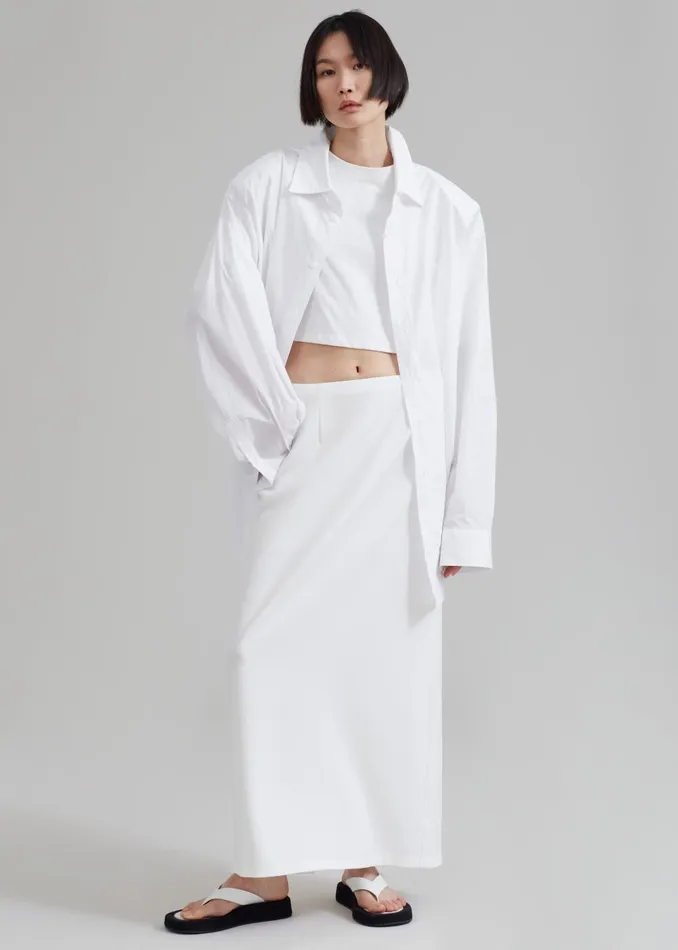 Women Demi Pencil Skirt 8211 White The Frankie Shop Bottoms