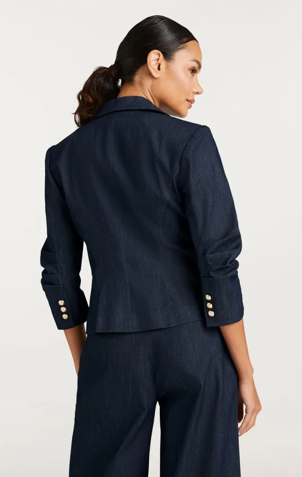 Women Denim Cinq Sept Petit Denim Khloe Blazer Indigo