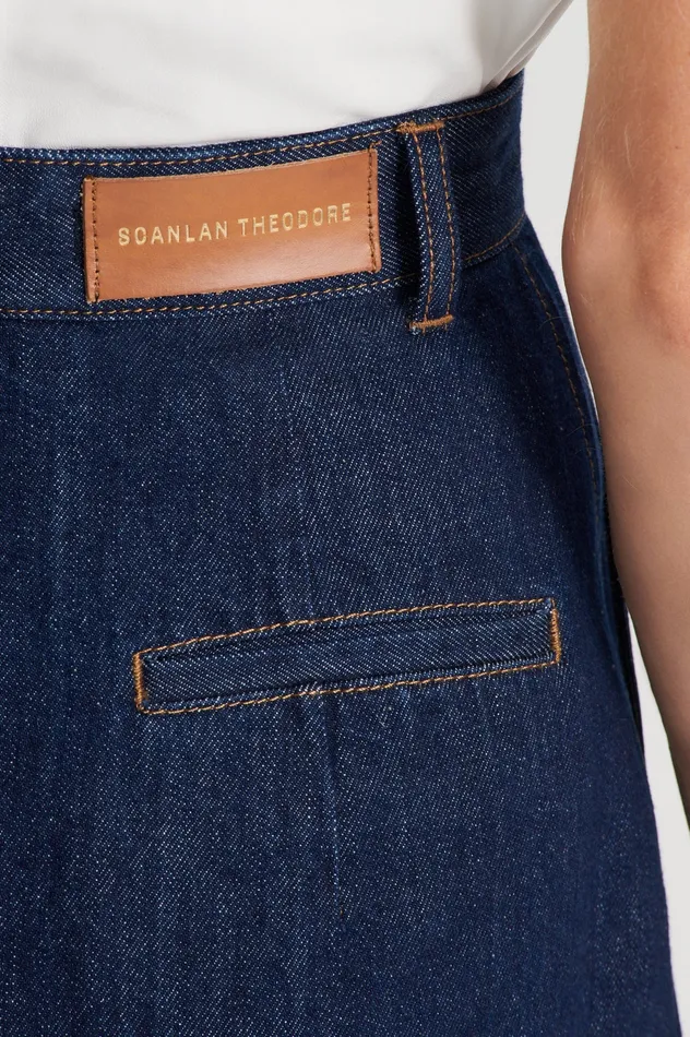 Women DENIM MINI SKIRT INDIGO Denim Scanlan Theodore Women DENIM MINI SKIRT INDIGO Denim Scanlan Theodore