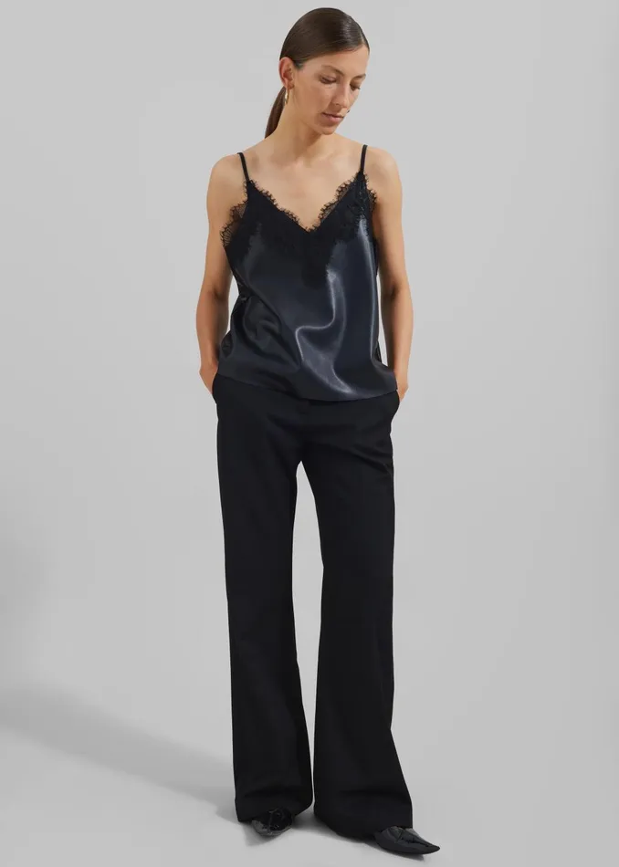 Women Desirae Lace Top 8211 Black The Frankie Shop Tops
