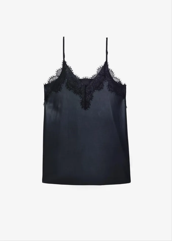 Women Desirae Lace Top 8211 Black The Frankie Shop Tops