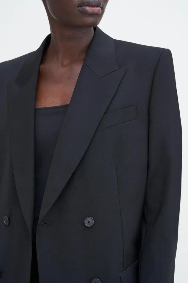Women Double Breasted Blazer Black Filippa K Blazers