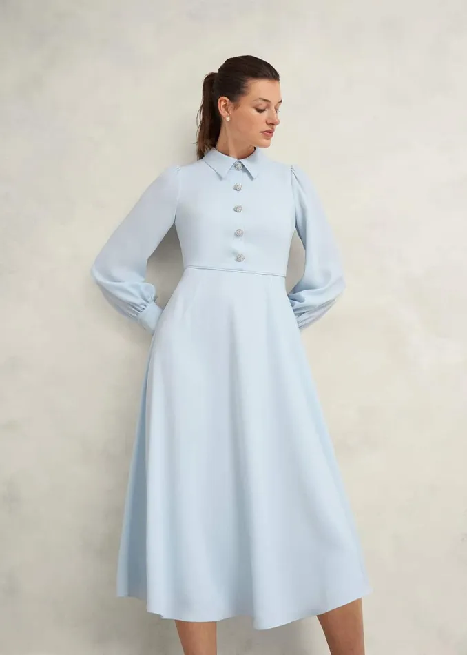 Women Dresses and Jumpsuits Hobbs Ayla Dress Pale Blue