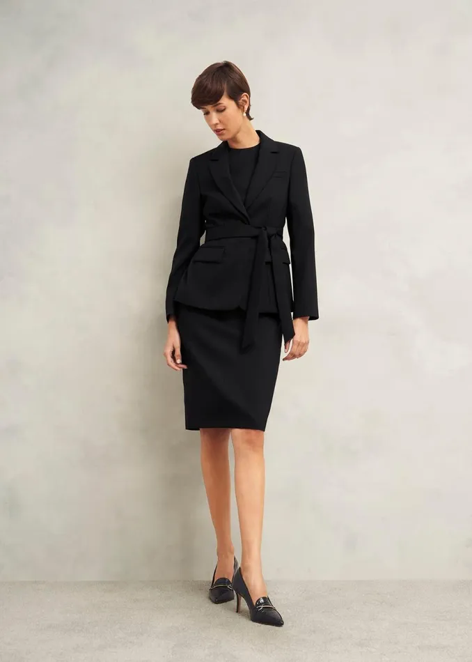 Women Dresses and Jumpsuits Hobbs Casey Dress With Wool Black