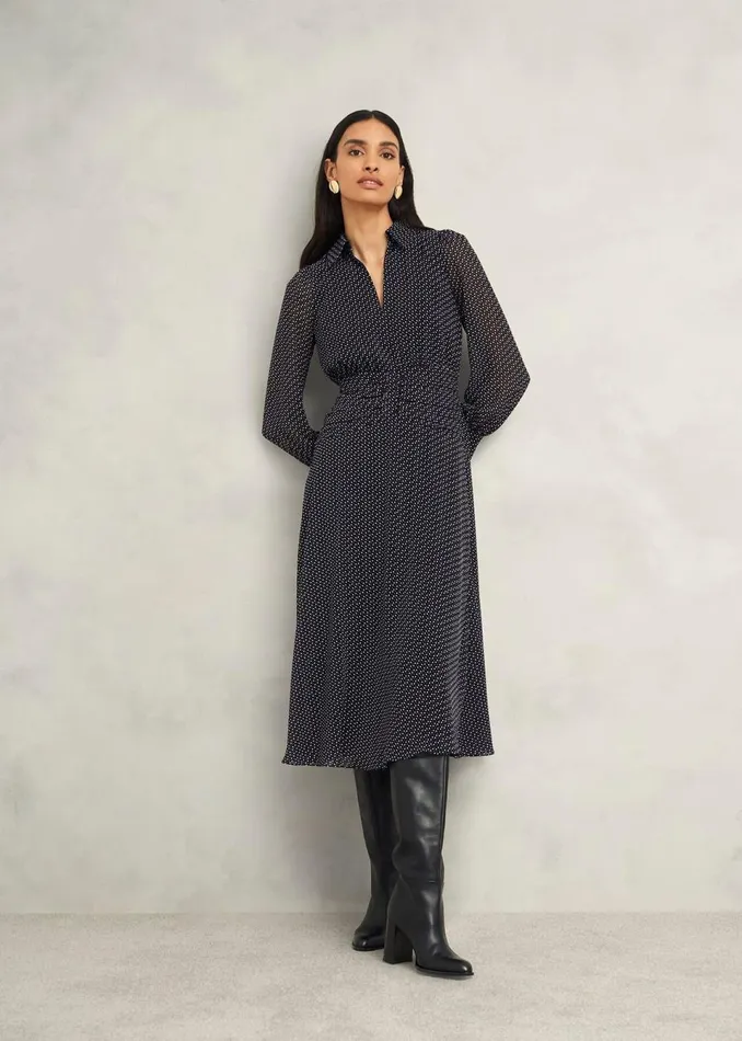 Women Dresses and Jumpsuits Hobbs Longstock Dress Black Ivory