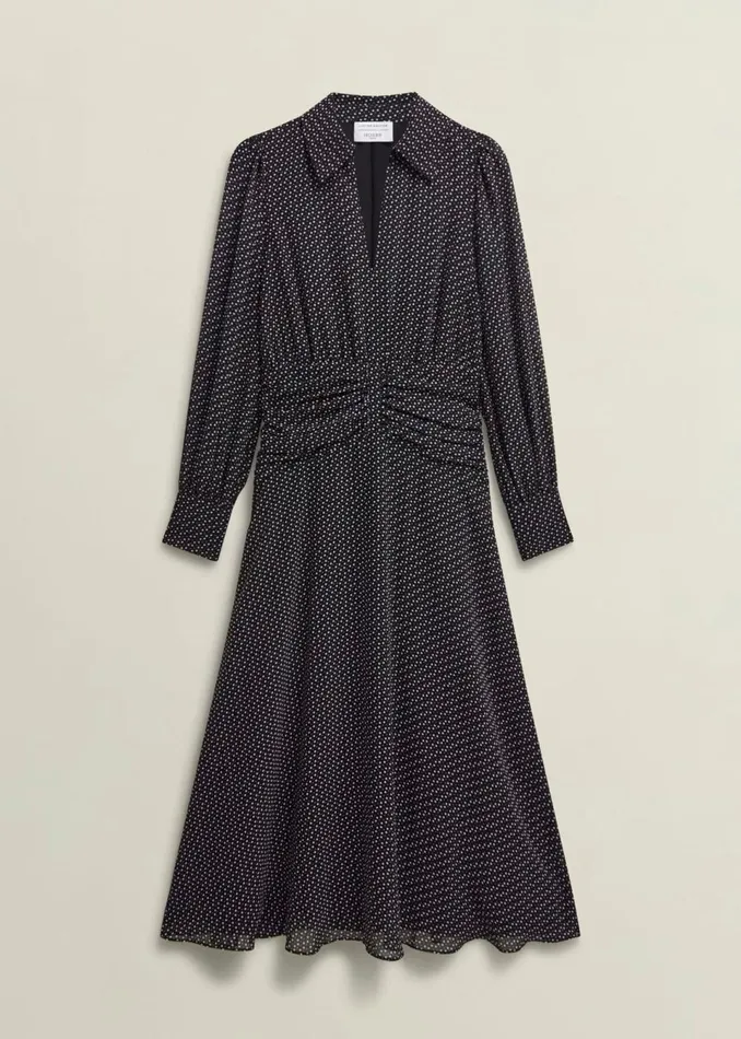 Women Dresses and Jumpsuits Hobbs Longstock Dress Black Ivory