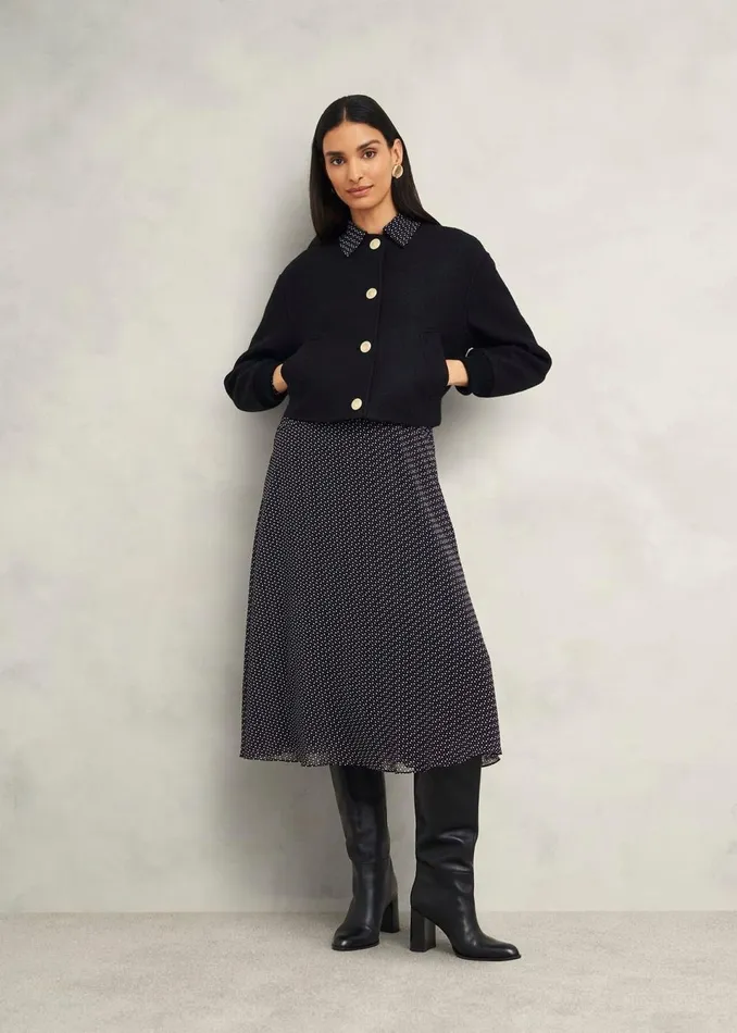 Women Dresses and Jumpsuits Hobbs Longstock Dress Black Ivory
