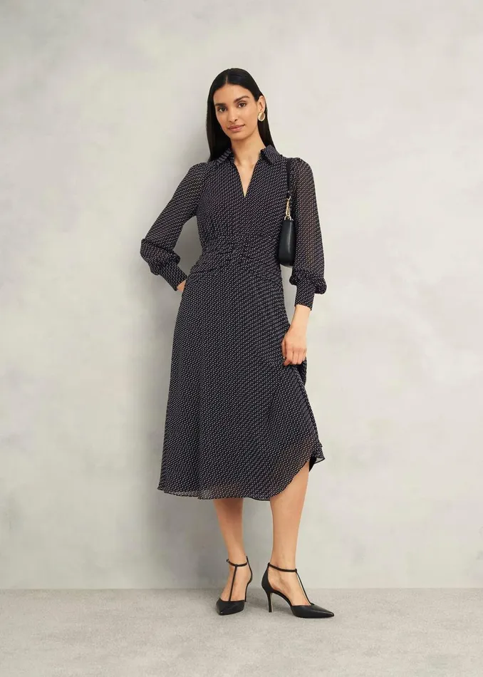 Women Dresses and Jumpsuits Hobbs Longstock Dress Black Ivory