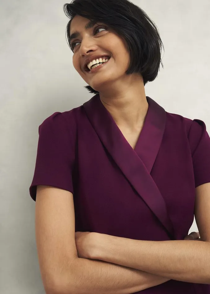 Women Dresses and Jumpsuits Hobbs Petite Amira Dress Warm Plum