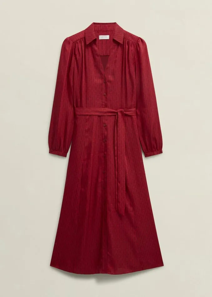 Women Dresses and Jumpsuits Hobbs Petite Yvonne Shirt Dress Red Multi