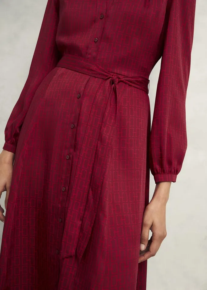 Women Dresses and Jumpsuits Hobbs Petite Yvonne Shirt Dress Red Multi