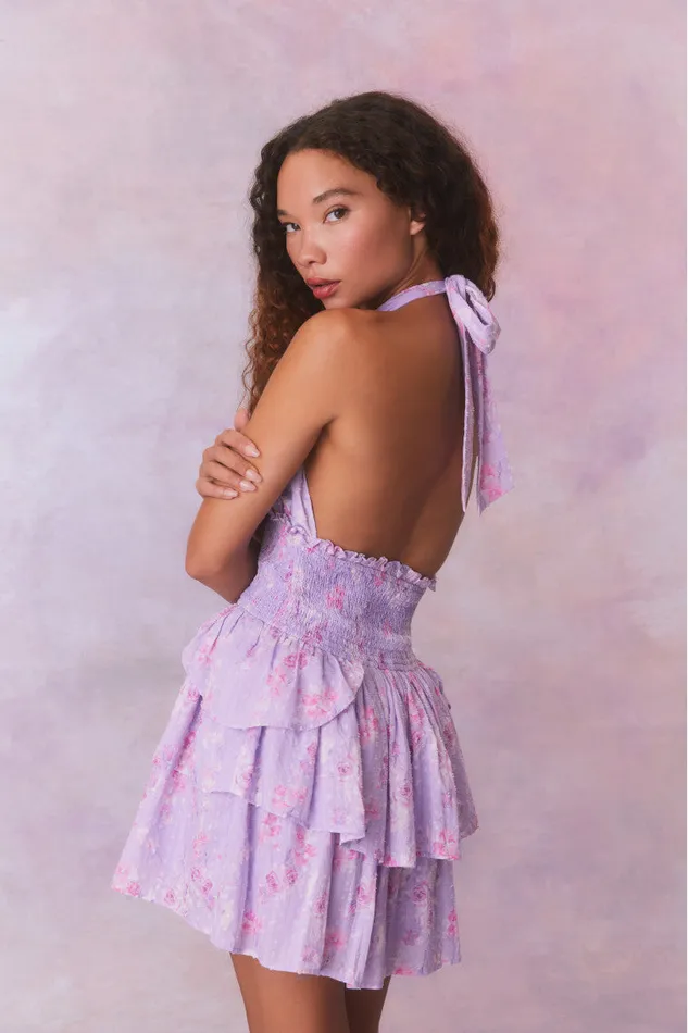 Women Dresses LoveShackFancy Deanna Fragrance Print Halter Mini Dress Hibiscus Women Dresses LoveShackFancy Deanna Fragrance Print Halter Mini Dress Hibiscus