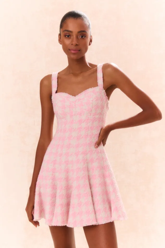 Women Dresses LoveShackFancy Josalie Tweed Dress Rose Quartz