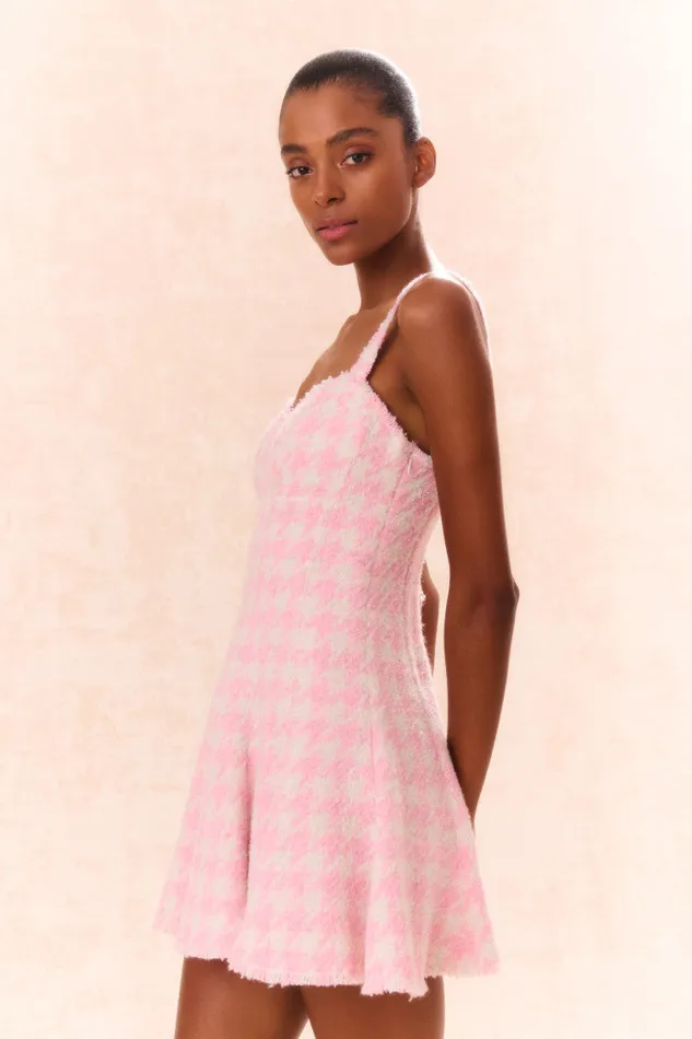 Women Dresses LoveShackFancy Josalie Tweed Dress Rose Quartz