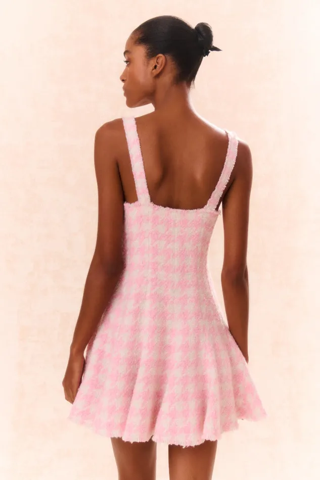 Women Dresses LoveShackFancy Josalie Tweed Dress Rose Quartz