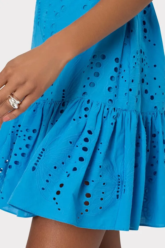 Women Dresses Milly Butterfly Eyelet Off The Shoulder Dress Blue Women Dresses Milly Butterfly Eyelet Off The Shoulder Dress Blue