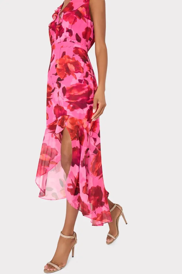 Women Dresses Milly Nanci Blurred Blossom Ruffle Dress Pink Multi Women Dresses Milly Nanci Blurred Blossom Ruffle Dress Pink Multi