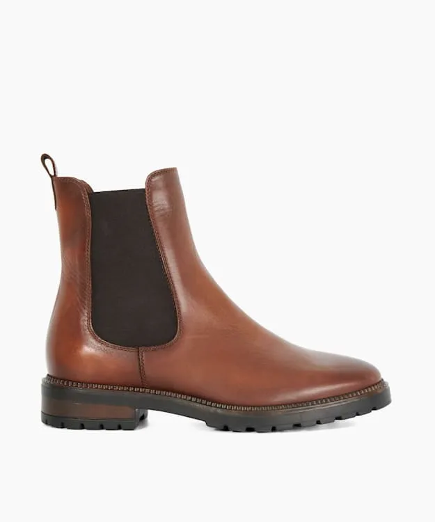Women Dune London Chelsea Boots Cleated Sole Chelsea Boots Brown