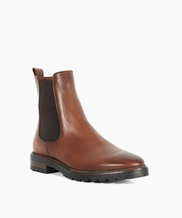 Women Dune London Chelsea Boots Cleated Sole Chelsea Boots Brown