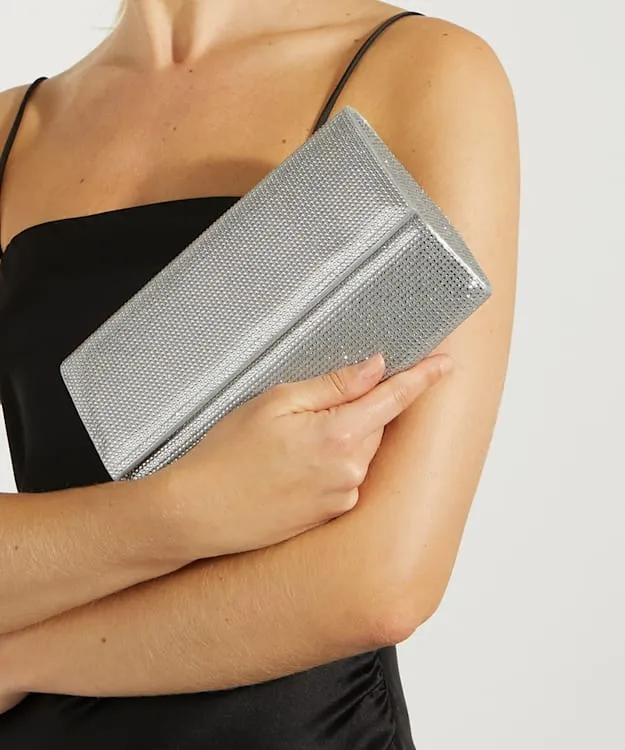 Women Dune London Clutch Bags Sparkly Box Clutch Metallic