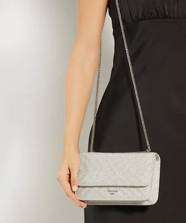 Women Dune London Handbags Quilted Chain Handle Shoulder Bag Metallic