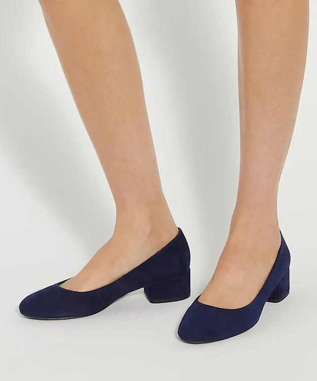 Women Dune London Heels Comfort BlockHeeled Courts Blue