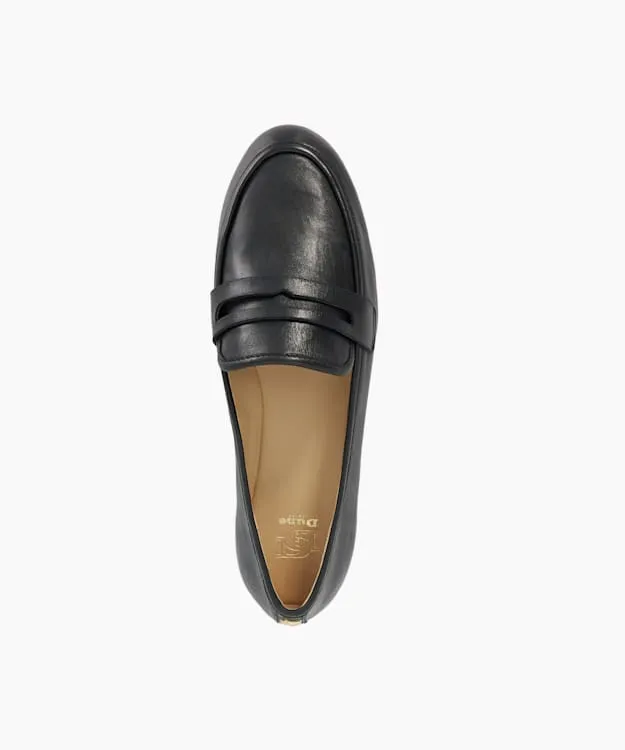 Women Dune London Loafers Leather Penny Loafers Black