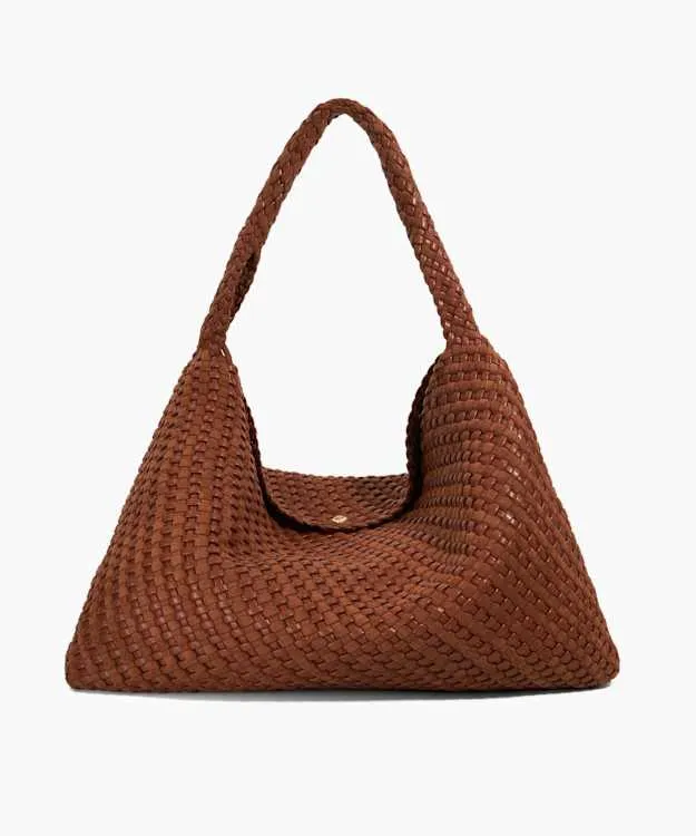 Women Dune London Tote Bags Extra Large Woven Shoulder Bag Brown