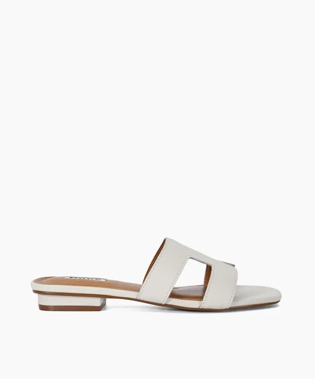 Women Dune London White Sandals Smart Slider Sandals White