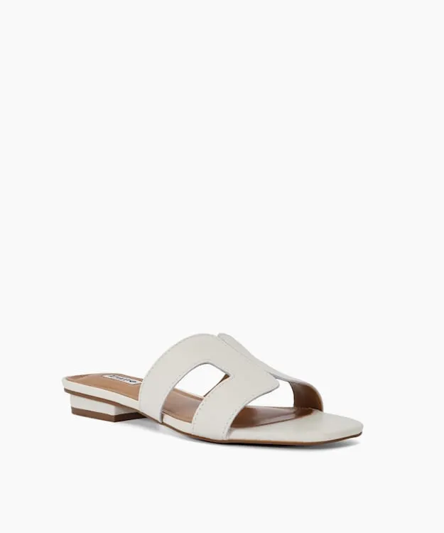 Women Dune London White Sandals Smart Slider Sandals White