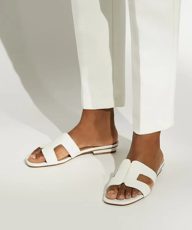 Women Dune London White Sandals Smart Slider Sandals White